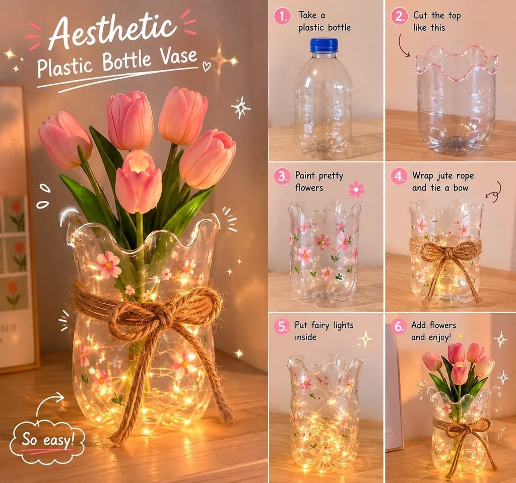 upcycling old jars Minimalist flower vases made from neutral paint and fresh flowers.