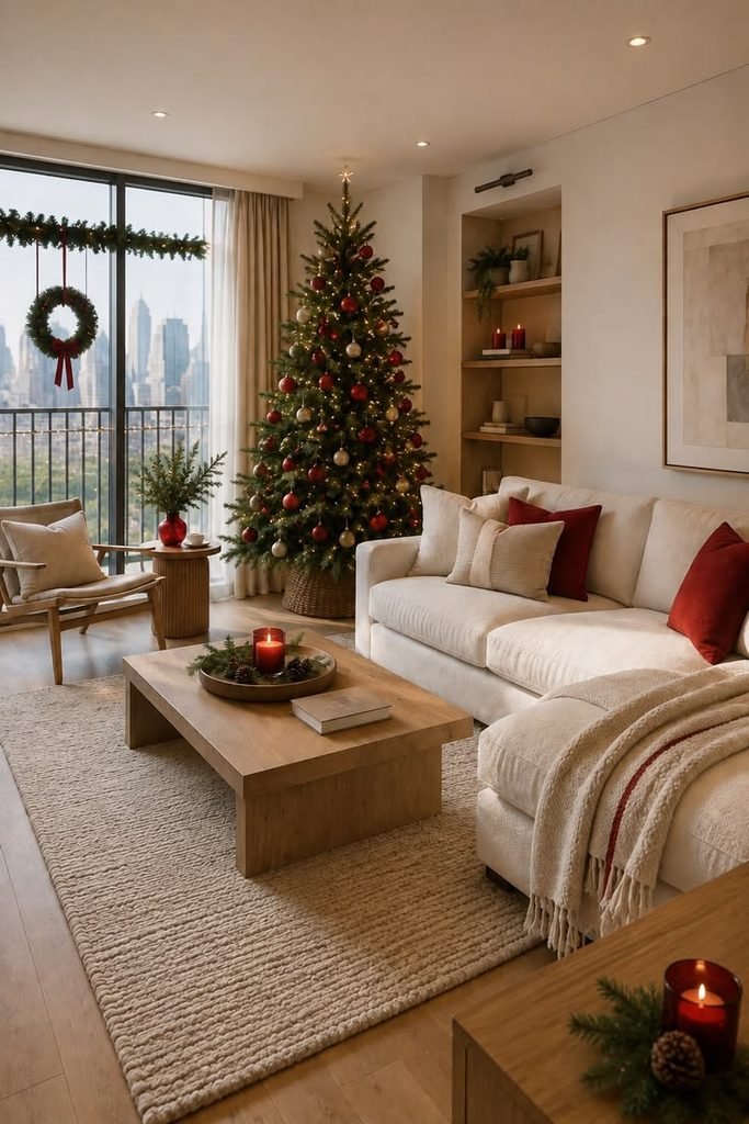 minimalist decor living room for Christmas
