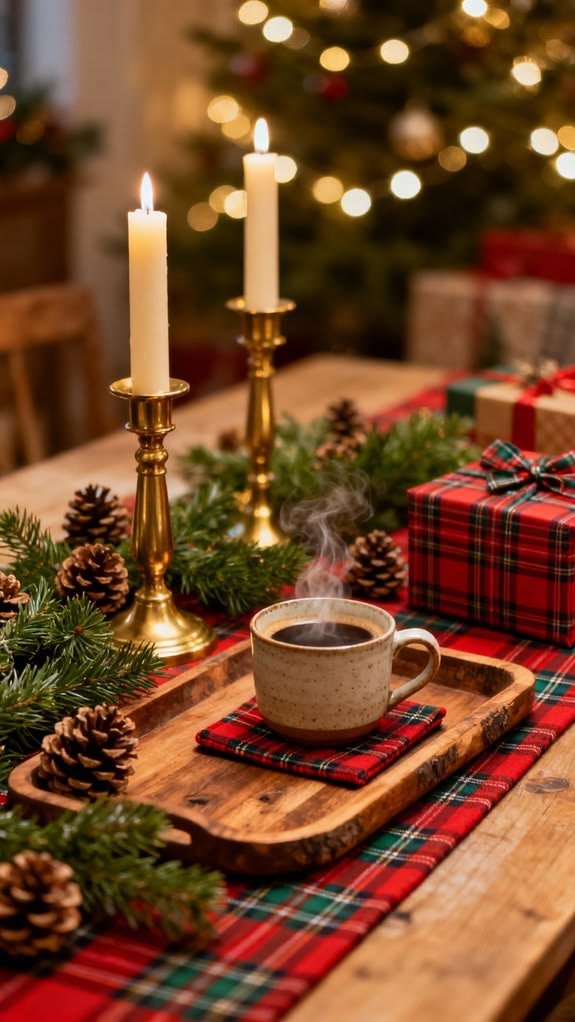 decor living room for Christmas with a festive centerpiece