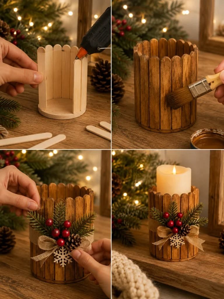 decor living room for Christmas with DIY decor