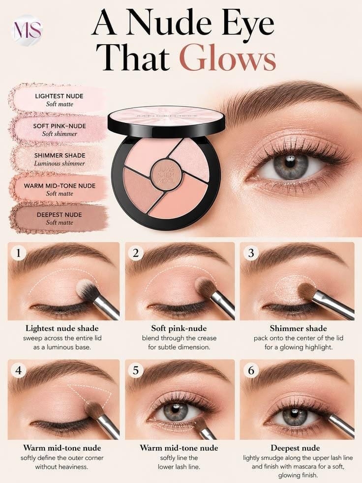 Soft neutral eyeshadow makeup