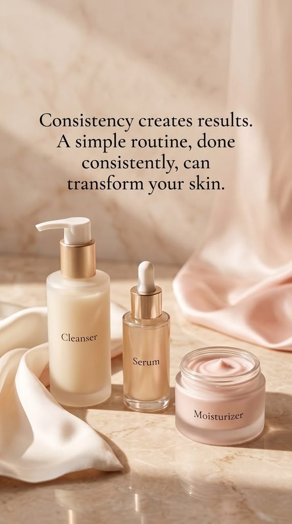 Simple and consistent everyday makeup routine