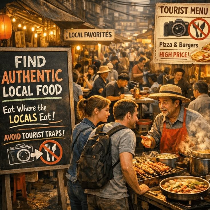 Discovering delicious local food while traveling on a budget