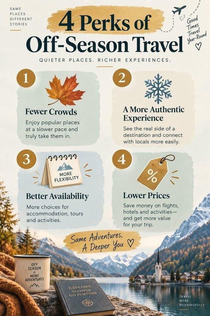 Enjoying peaceful destinations during affordable off-season travel