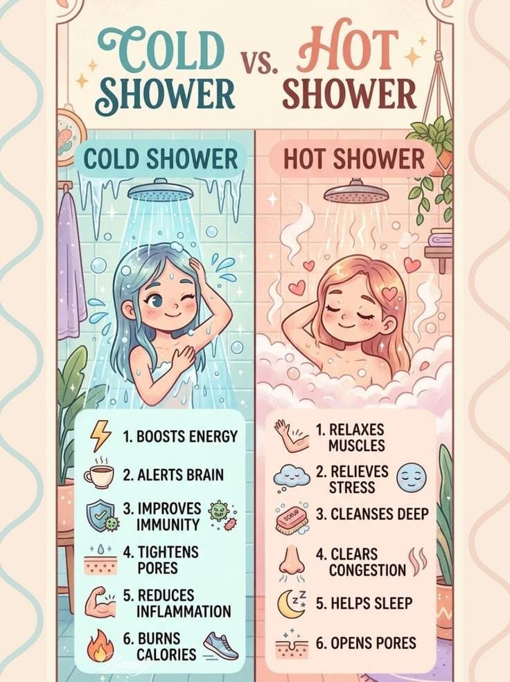  A warm winter shower followed by a hydrating body care routine.
