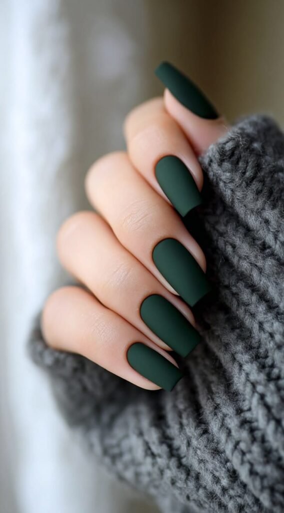 Elegant Christmas nail designs featuring red polish, gold glitter, snowflakes, emerald green, and festive nail art for 2026.
